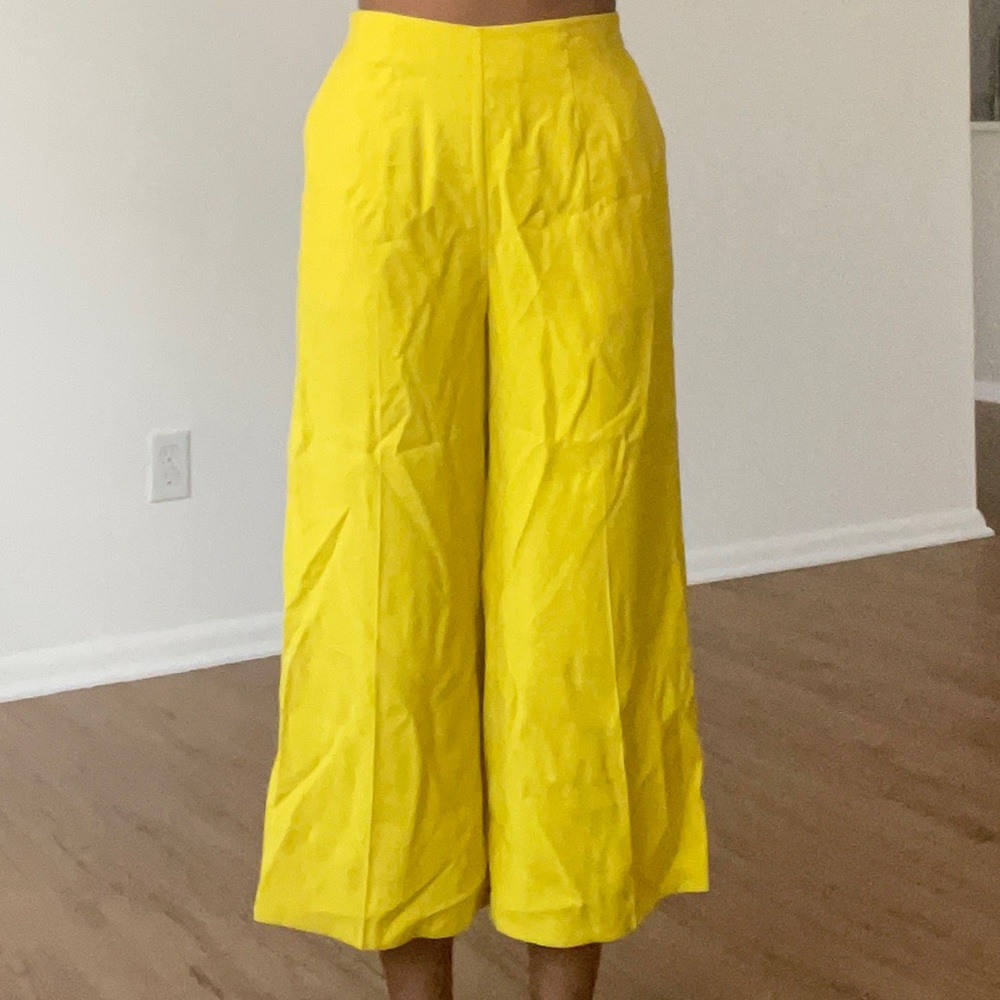 yellow culottes